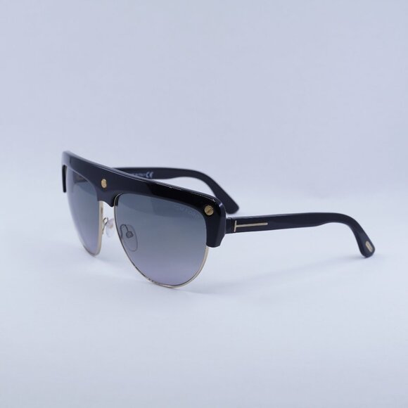 New Tom Ford Liane FT0318 01B Sunglasses - Shiny Black Frame - Lowest price!